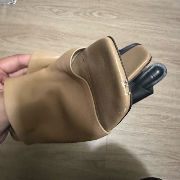 Tony Bianco Tan Sheep Nappa Mules Heel - Picture 5 of 7